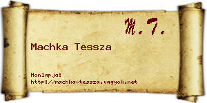 Machka Tessza névjegykártya
